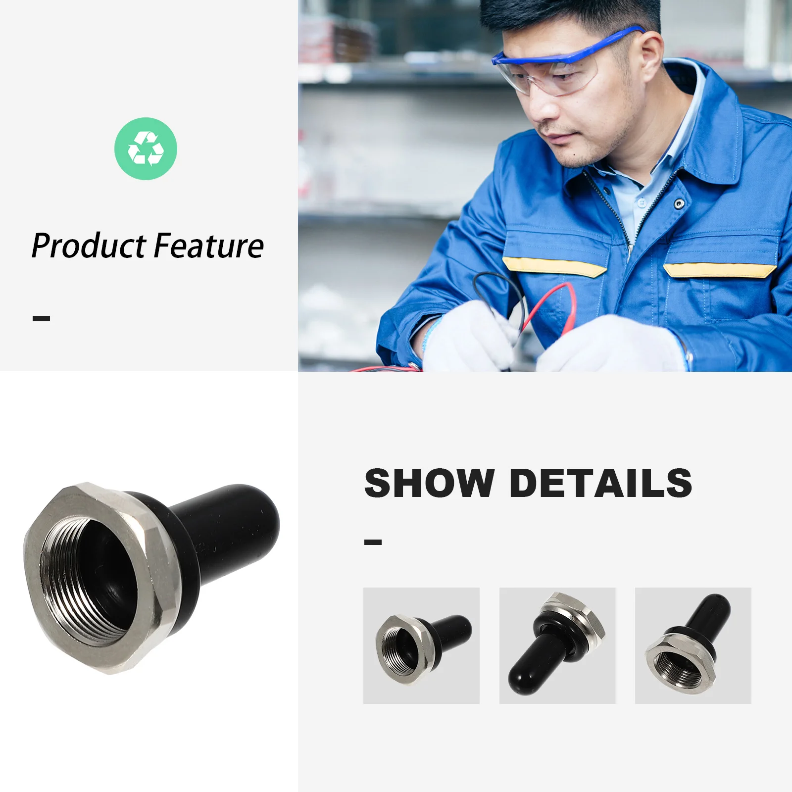 

5Pcs Waterproof Toggle Switch Covers High Protective Safety Caps for Home Office Use Dustproof Toggle Caps