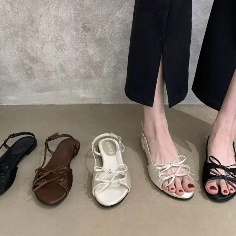 الشقق النساء الصنادل الصيف أحذية أنيقة فستان مريح النعال غير رسمية المشي أحذية امرأة 2025 جديد مصمم الشاطئ chausiras فام #4