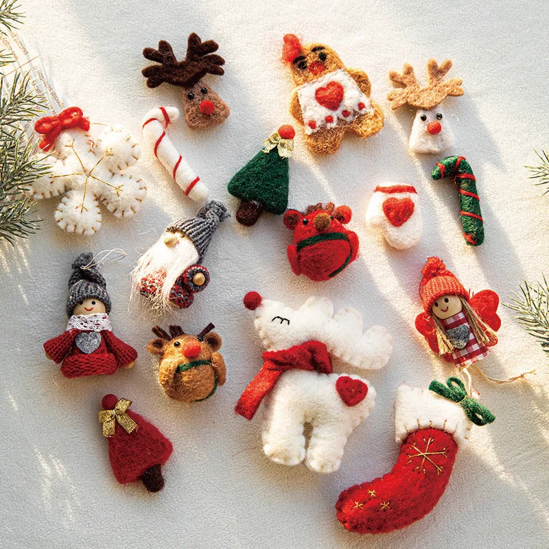 Étoile de Noël en feutre de laine faite à la main pour bébé, accessoires de prise de vue en studio, décoration de Noël