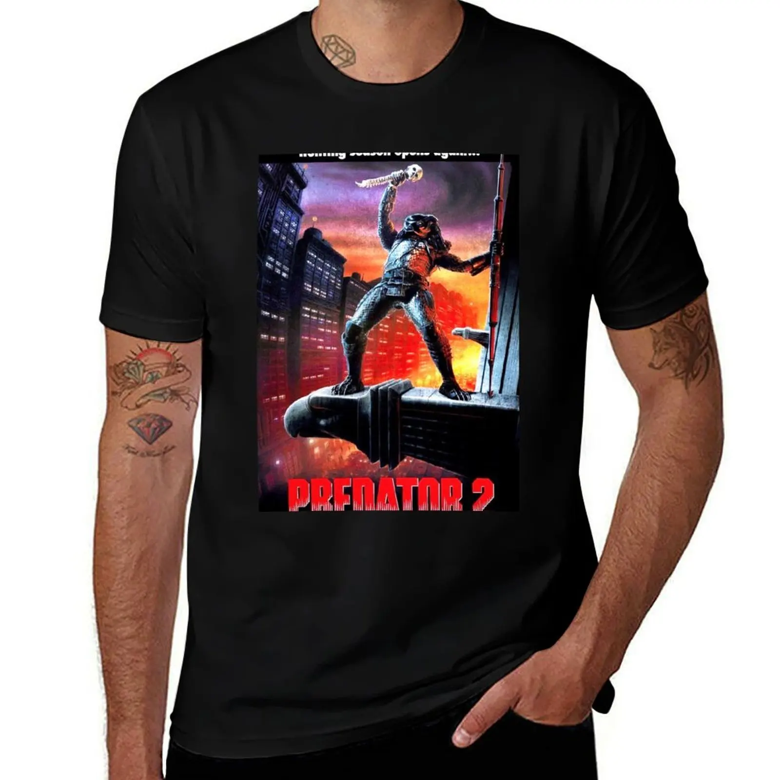 Predator 2: Hunting season opens again T-Shirt All Match Print Short Sleeve Top T-Shirt