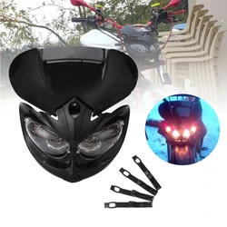 Universal Motorcycles Skull Ghost Face Fairing Head Lamp High/Low Beam Dual Front Headlight for F-Eagle Apollo DC 12V 35W