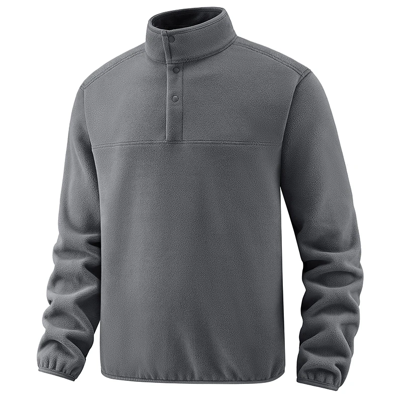 

Man Fleece Tactical Softshell Jacket Men Climbing Thickened Pocket Jacket Outdoor High Collar Windproof Ski Sweatshirt Coat Men