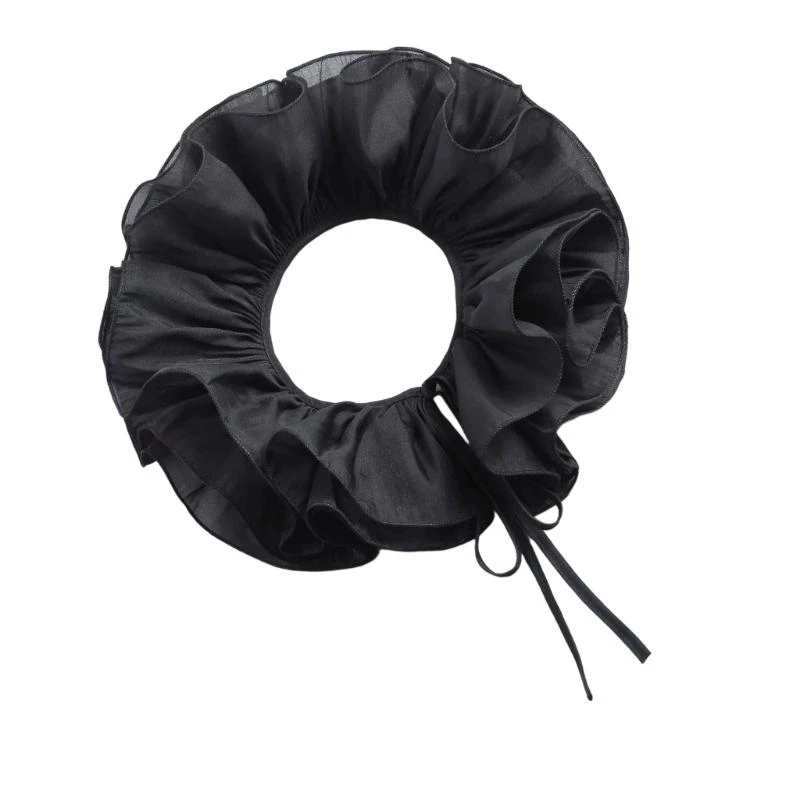 Halloween Neck Ruff Costume Prop Breathable Mesh Collar Cosplay Accessory For Adults Kids Cosplay Attires