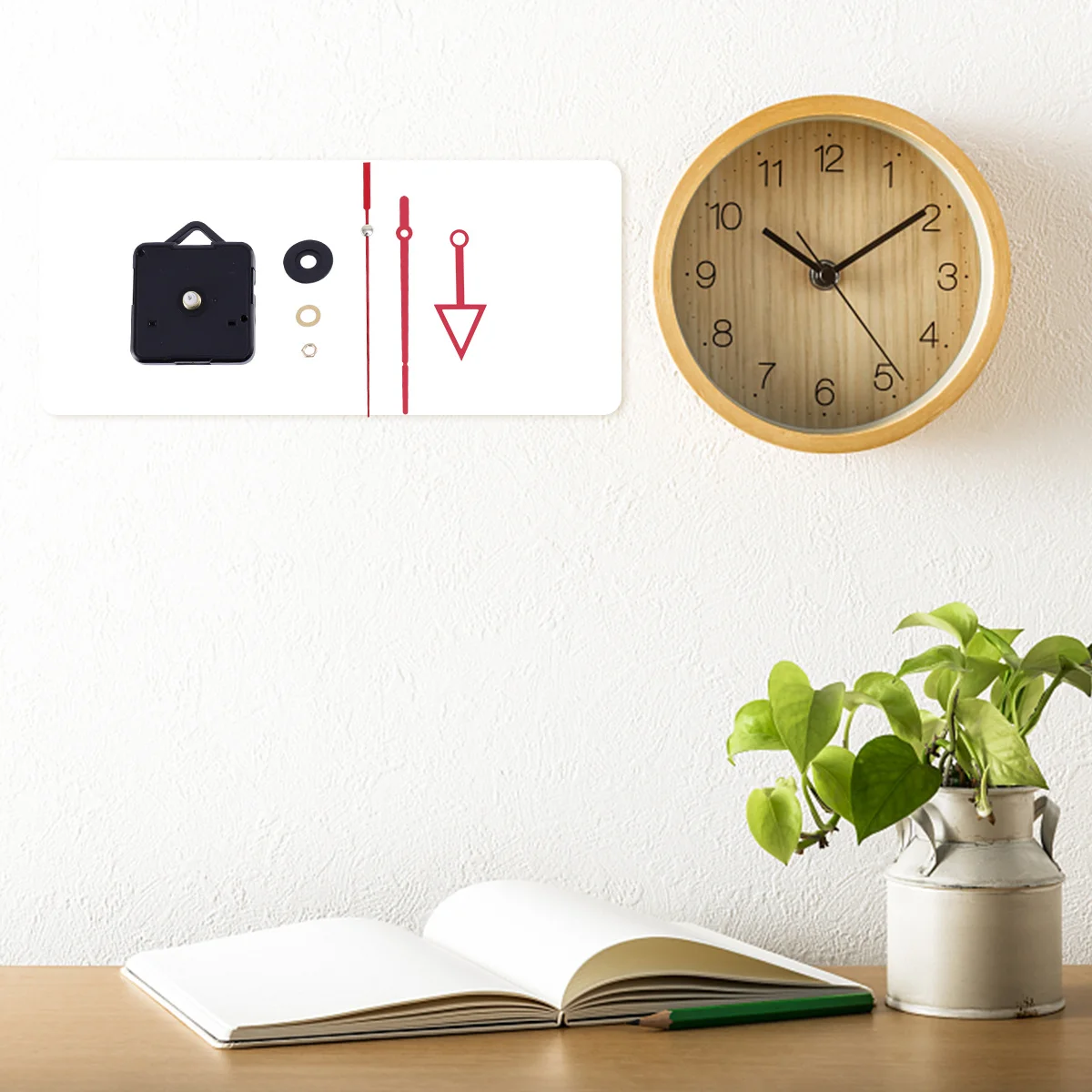 

1 set 1 Set Movement Simple Durable Plastic Wall Mechanism Home Decor Clock Parts Clock Mechanism Diy Accessories Set