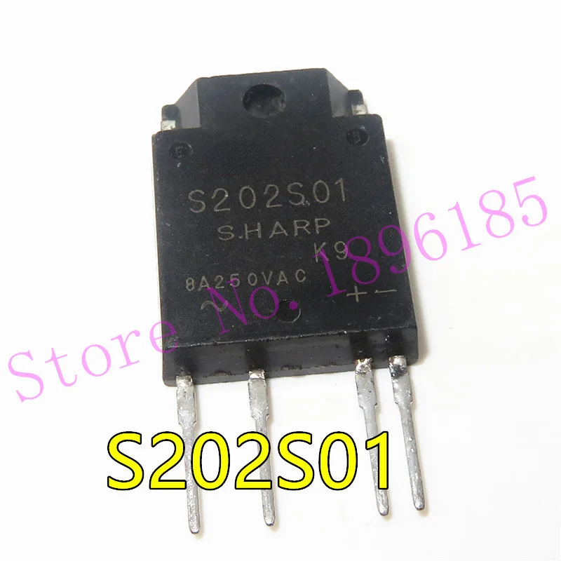 1pcs S202S01F S202S01 240VAC 8A TRIAC 4-SIP SIP Type SSR for Medium Power Control