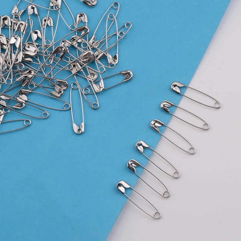 100 Stück Sicherheitsnadeln aus Edelstahl, 18-53 mm, für Kleidungspositionierung, DIY-Bastelarbeiten, Kleidungsdekoration, Zubehörwerkzeug – Detail 3