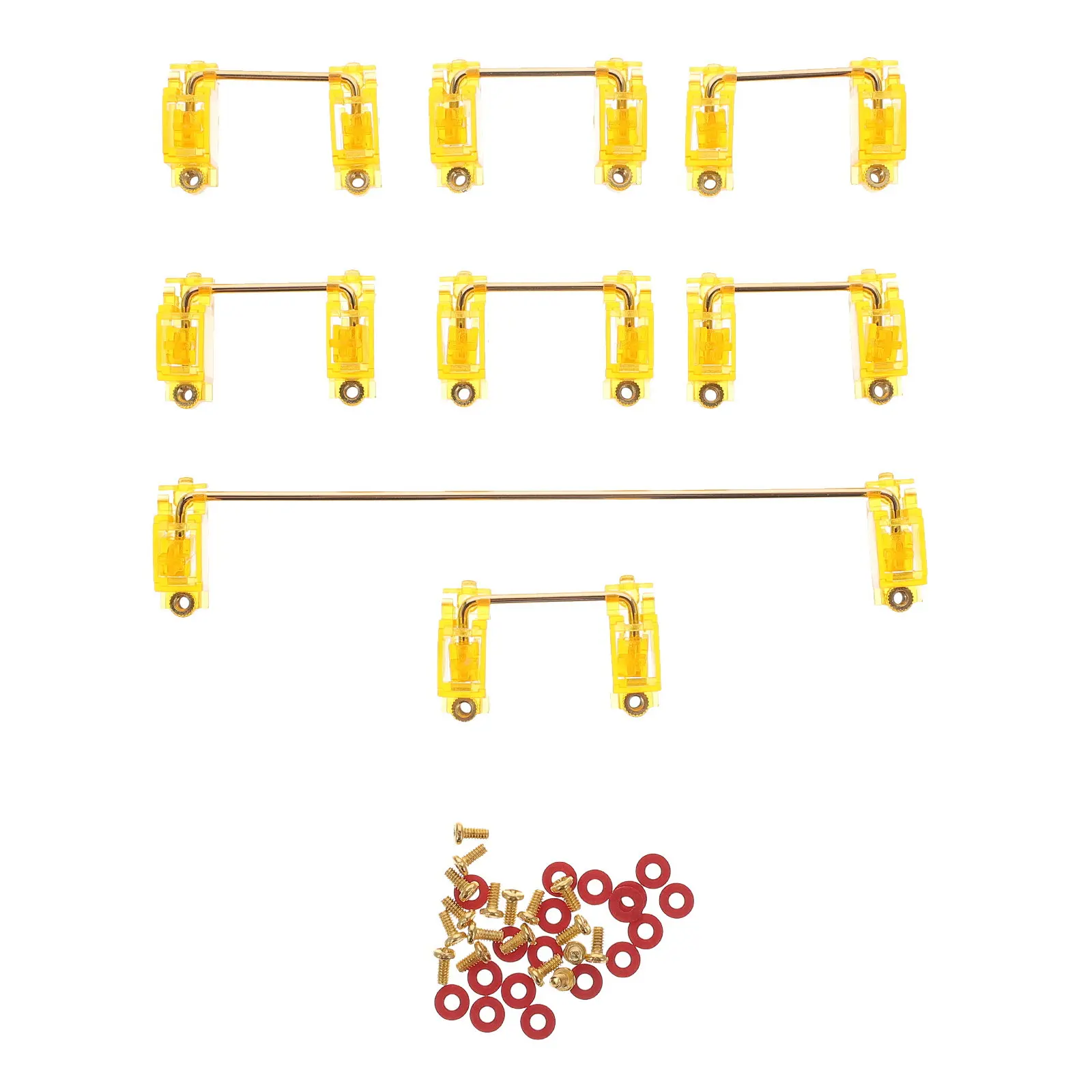 

Комплект позолоченных стабилизаторов Satellite Key для механической клавиатуры, монтируемых на плату, 6.25u 2U, большие кейкапы, DIY