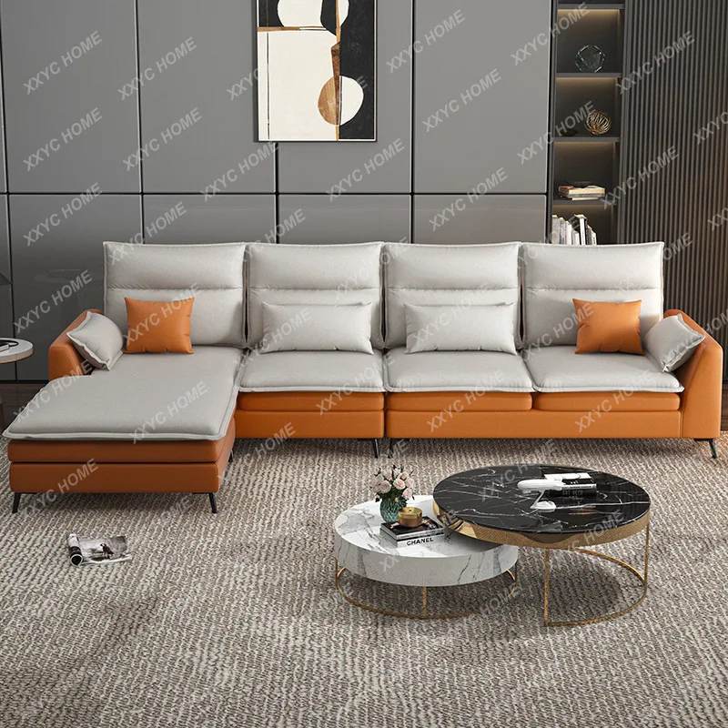 LXSimple corner sofa creative personality small apartment technology cloth sofa