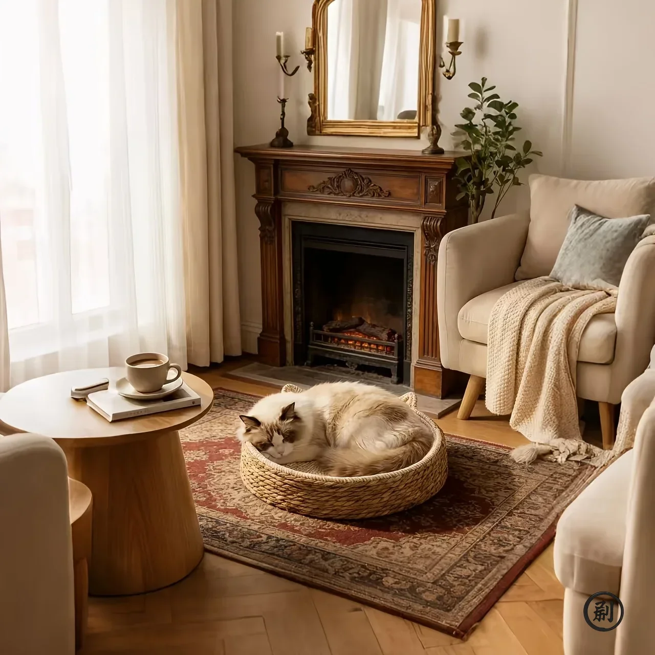 Geeignet für kleine bis mittelgroße Katzen, 2-in-1-Katzenkratzbaum und -bett in runder Form – Kratzbaum aus geflochtenem Seil, ideal für Katzen, die im Haus gehalten werden. – Detail 4