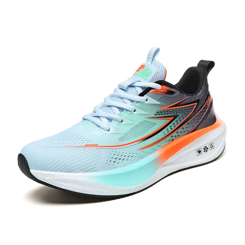 

Outdoor Jogging Athletic Sneakers Men Women Carbon Plate Rotary Buckle Lightweight Breathable Non Slip Shoes