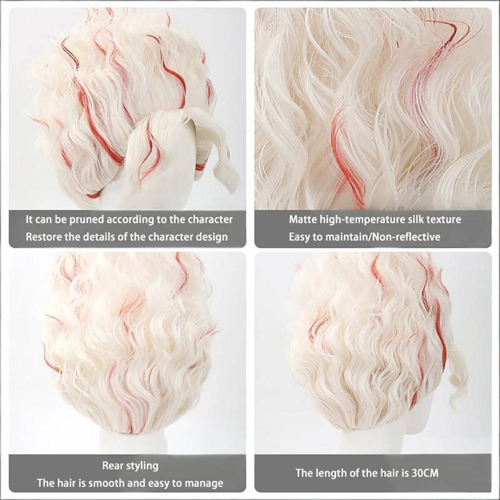 

【 Dada Dada Same Style 】 Akron'S Curse Wig Cosplay Supernatural Armed Anime High-Temperature Silk Synthetic Hair