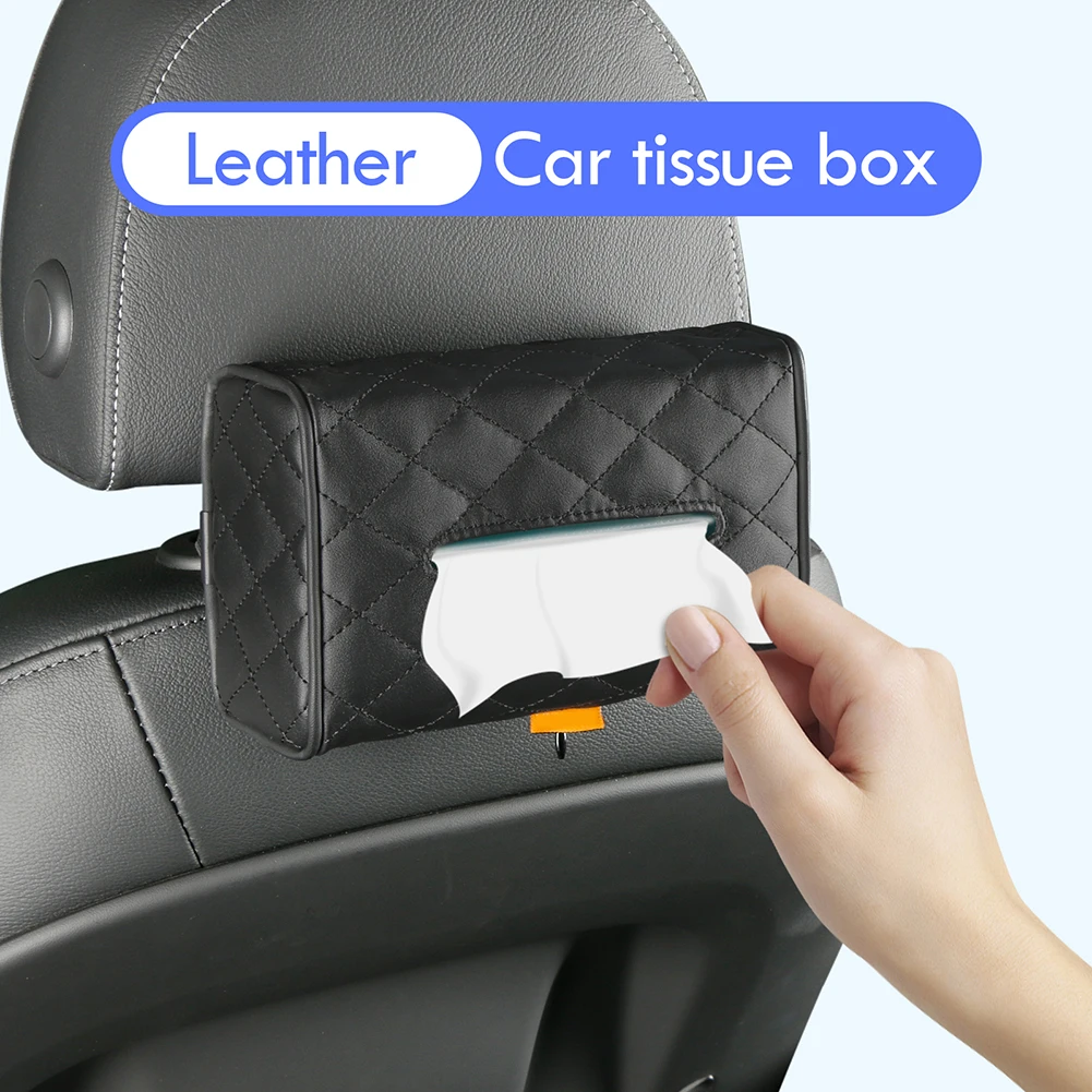 Universal Car Tissue Box Car Back Seat Napkin Paper Holder Towel Dispenser Car Back Seat Hanging Paper Cover Tissue Storage Case