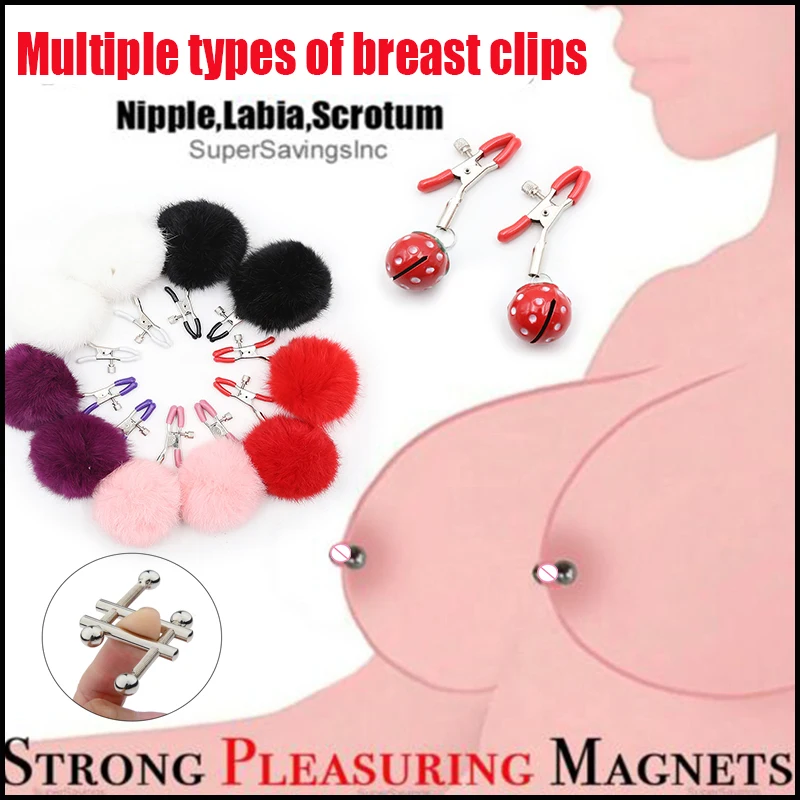 

Fur Furry Ball Nipple Clips Adjustable Clamps Flirting Erotic Slave Game Teasing Sex Toy Women BDSM Bondage Game Accessories