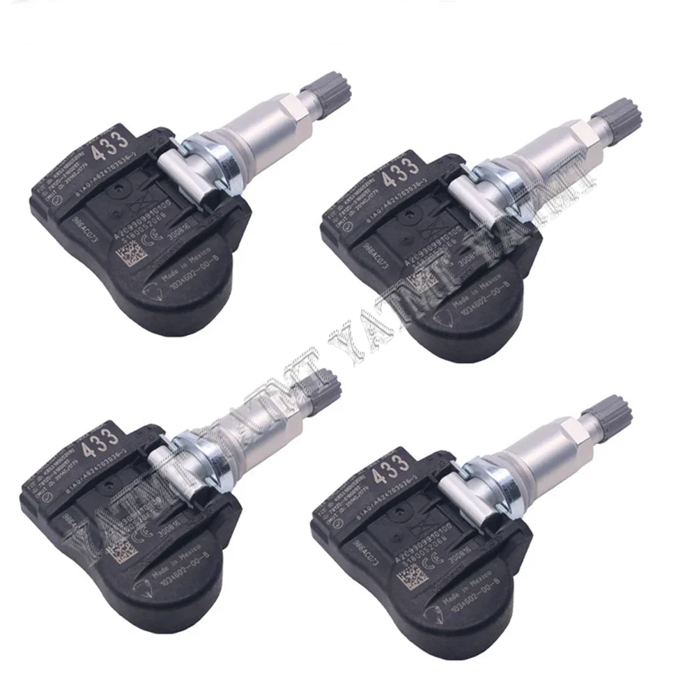 

Car 4 PCS Tire Pressure Sensor TPMS 103460200A 433MHz For Tesla Model 3/ S/ X/ Y