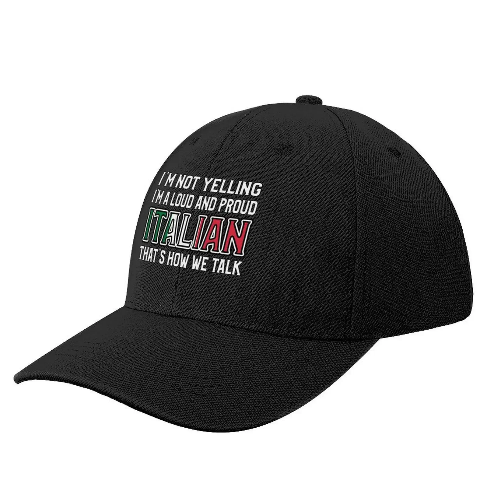 

Im Not Yelling - Funny Proud ItalianCap Baseball Cap Icon hard hat |-F-| Big Size Hat Men Caps Women's