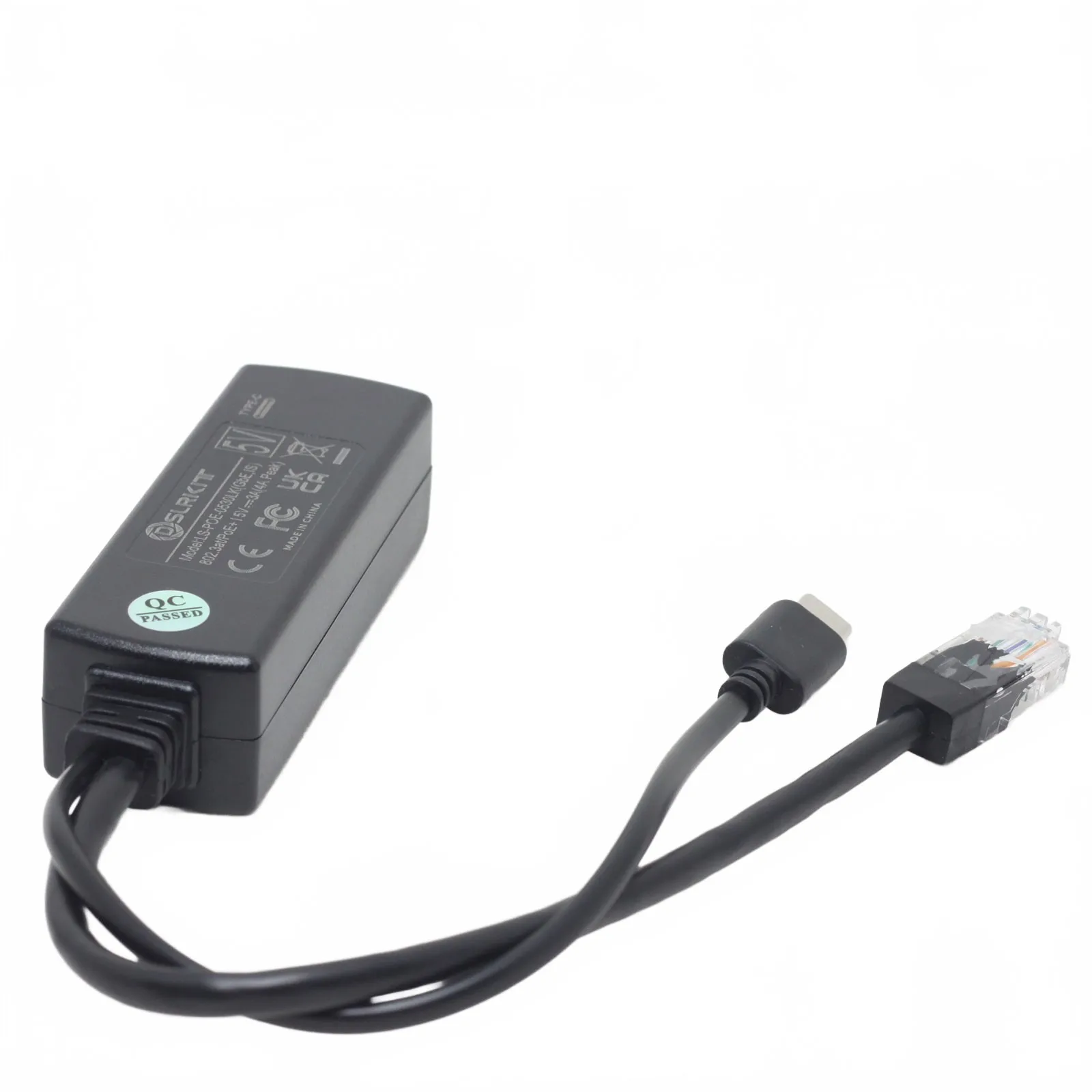 5V 3A Gigabit PoE Splitter USB-C Output, 802.3at PoE+ for Pi 5 & Type-C Devices