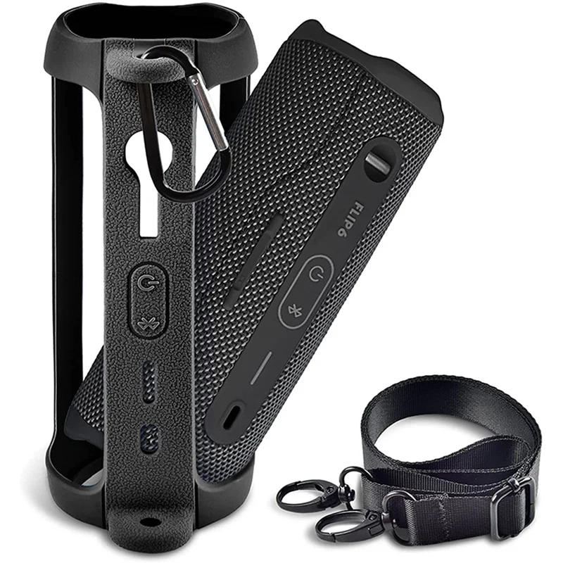 حقيبة تخزين الصوت مع حزام الكتف ل JBL ، الوجه 6 حالة ، Carabiner ، السفر حمل ، حقيبة تخزين واقية