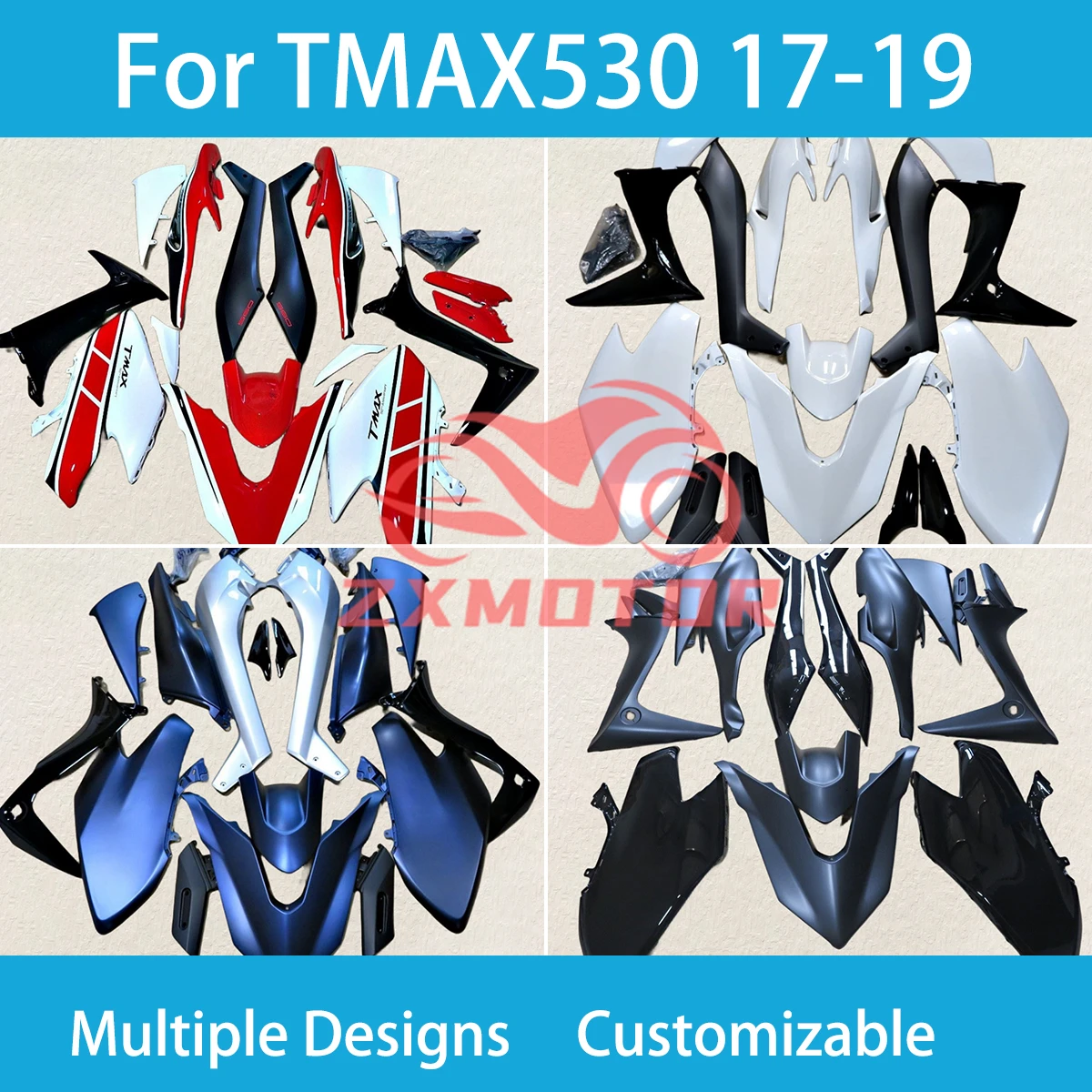 Trail Bike Fairing Kit TMAX530 2017 2018 2019 2020  Bodywork Motorcycle Accessories Fairings for YAMAHA T-MAX530 17-19