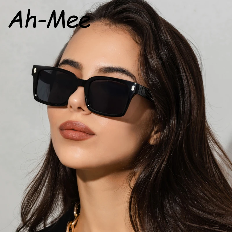 Radfahren Retro Quadratische Schwarze Linse Sonnenbrille Frauen Luxus Marke Designer Mode Rechteck Brillen Männer Outdoor Oculos De Sol UV400