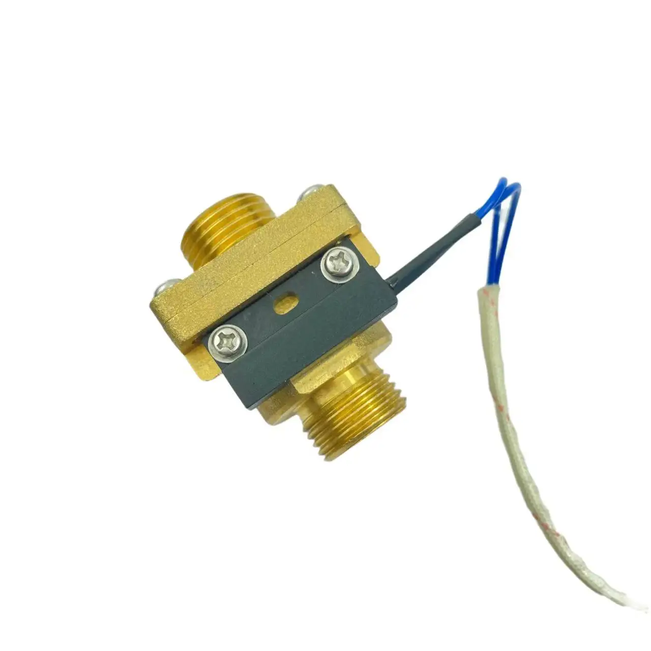 Interruptor de lengüeta G1/2 "tipo deflector de USB-FS21TB, interruptor de flujo de cuerpo de latón 3-25L/Min 24V DC 10W, 2 cables iSentrol