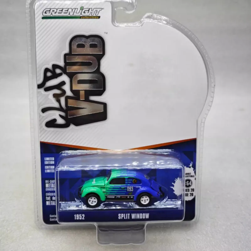 Greenlight moulé sous pression 1:64 1952 fenêtre fendue alliage Simulation modèle de voiture Collection statique décoré jouets de vacances Souvenir cadeau