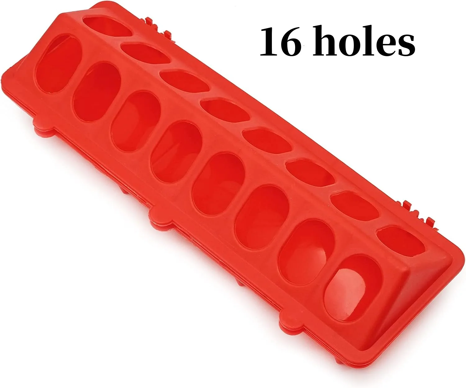 Comedero para aves de corral de 30cm, doble fila, 16 agujeros, alimentador de tierra, Cubo de alimentación de concha de plástico, suministros para cría de granja de pollos