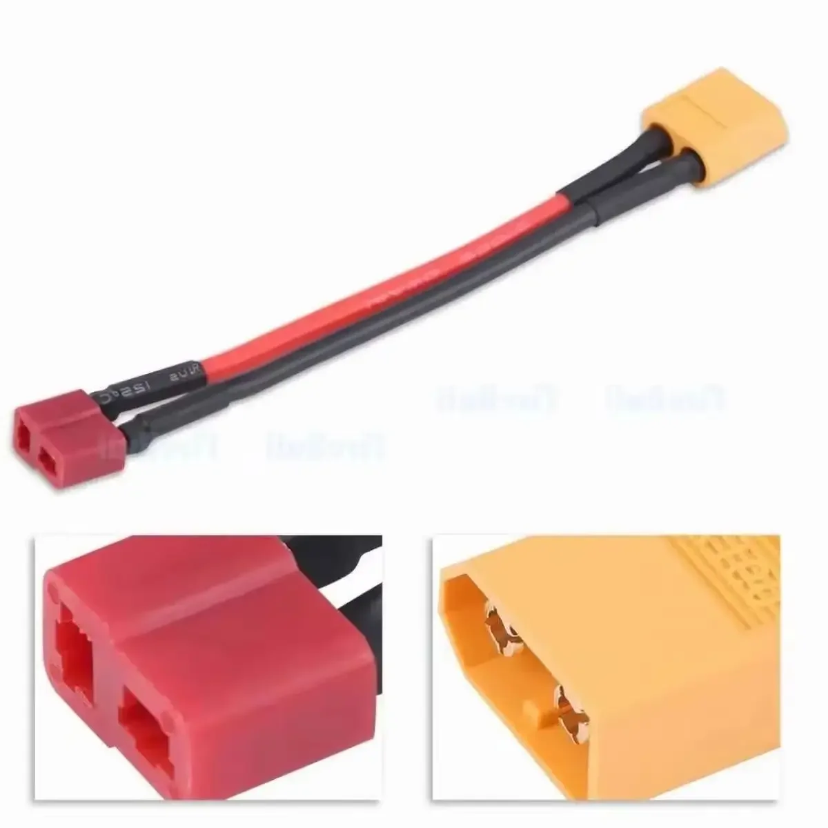 DIY Parts XT60 Female to Deans T Plug Female Connector Adapter Converter w 14AWG