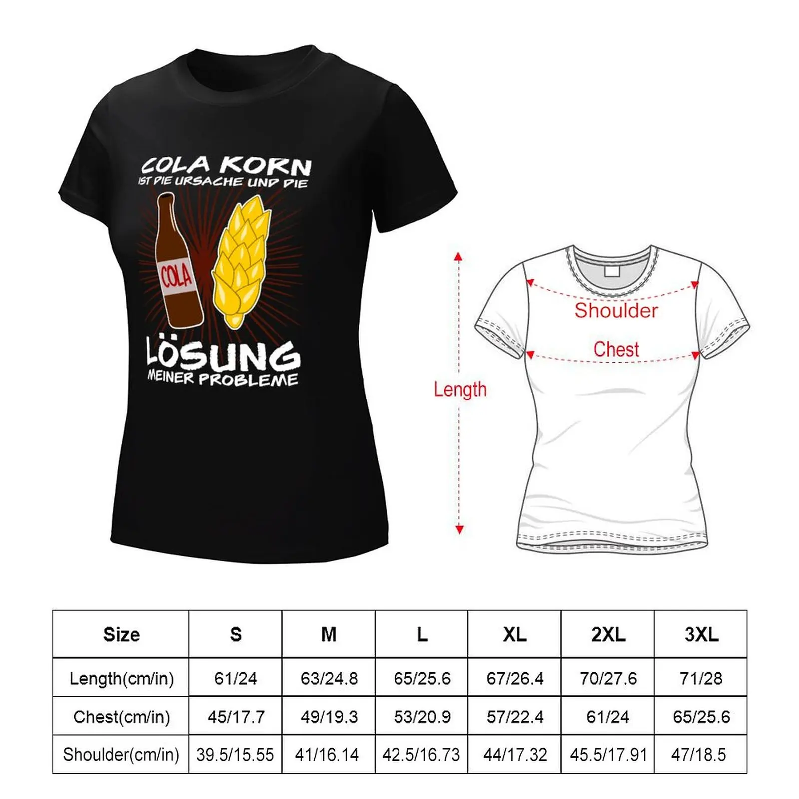 Cola Korn T-shirt Aesthetic clothing tops anime clothes workout shirts for Women loose fit