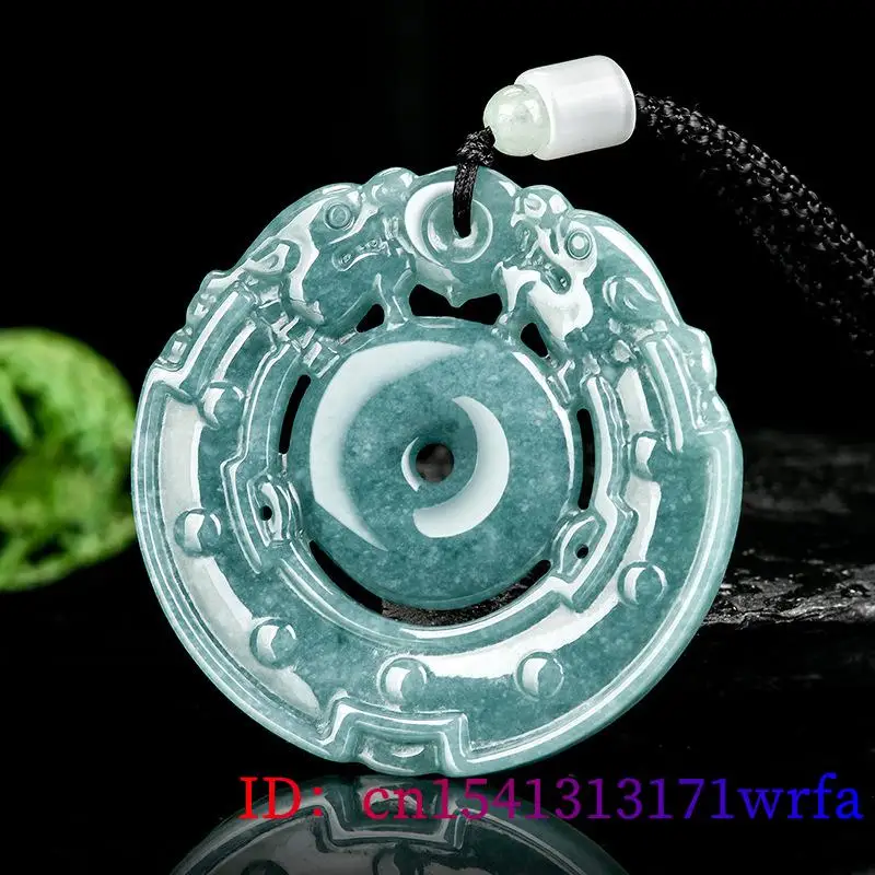 Niebieski Myanmar jadeit wisiorek w kształcie smoka naszyjnik prawdziwa biżuteria naturalny birmański Jade luksusowe akcesoria Choker rzeźbiony Amulet