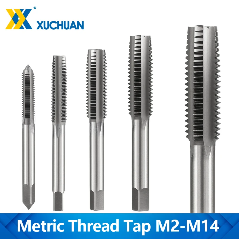 

XUCHUAN 1PCS Hand Thread Tap Set HSS Metric Plug Tap Metal Screw Tap Drill M2/M2.5/M3/M3.5/M4/M5/M6/M7/M8/M10/M12/M14 Hand Tool