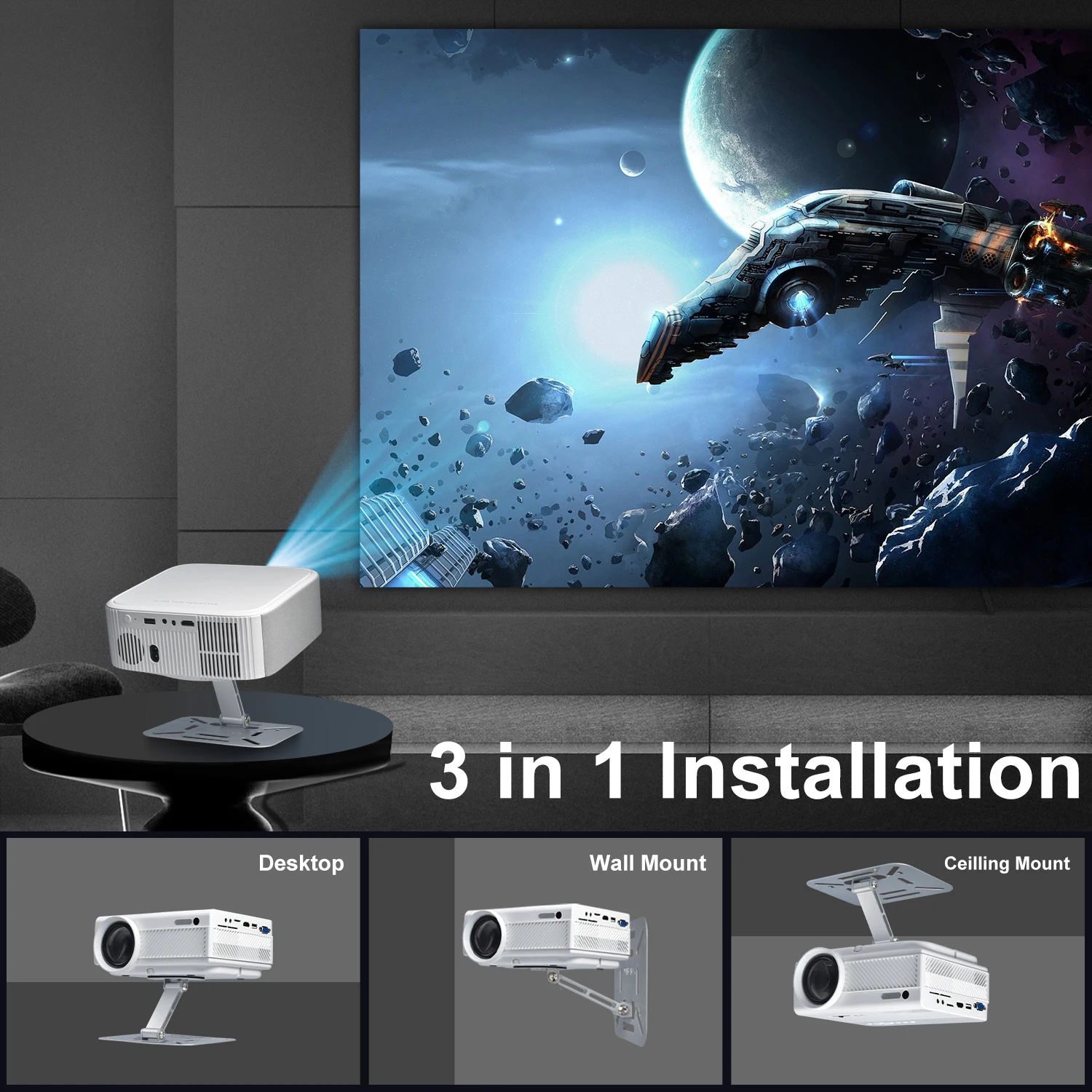 حامل جهاز عرض للمسرح المنزلي ، حامل Projetor ، بدلة XGIMI ، JMGO ، xiam ، Magcubic ، طاولة سقف ، حامل حائط ، HY300 ، HY320 #5