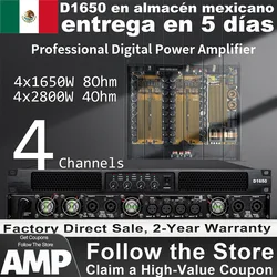 SenMicre D1650 Professional Digital Power Amplifier 4x1650w 8Ohm 4 Channel DJ Subwoofer Amplifier Line Array Speaker Sound Amp