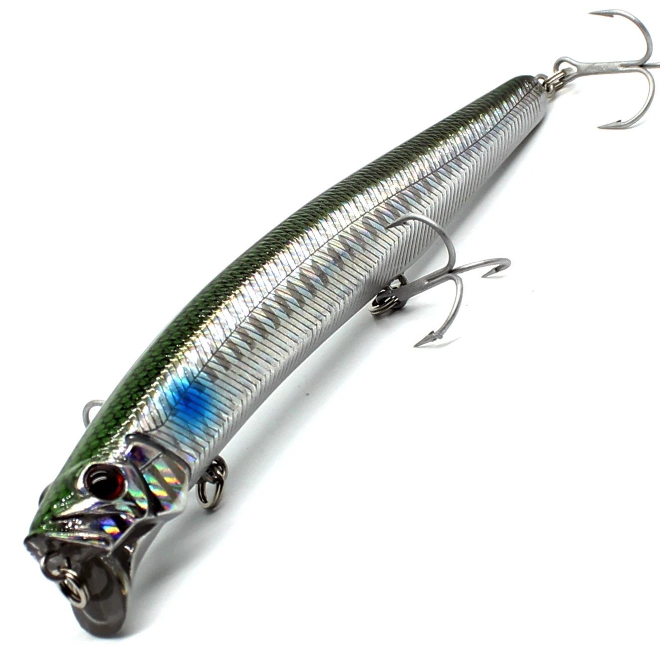 AOCLU Jerkbait Floating Wobblers 13cm 21g Hard Bait Minnow Popper Fishing Lure With Magnet for Long Casting Sea Bass 4# Hooks