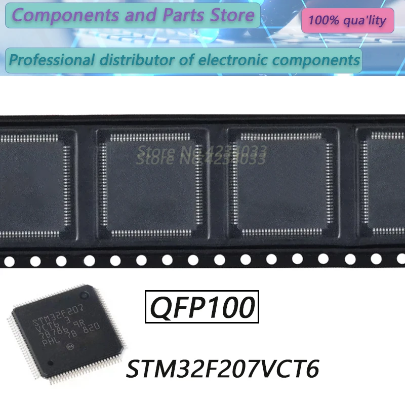 1PCS  STM32F207VCT6 STM32F207VET6  STM32F207 QFP100  New Original Stock