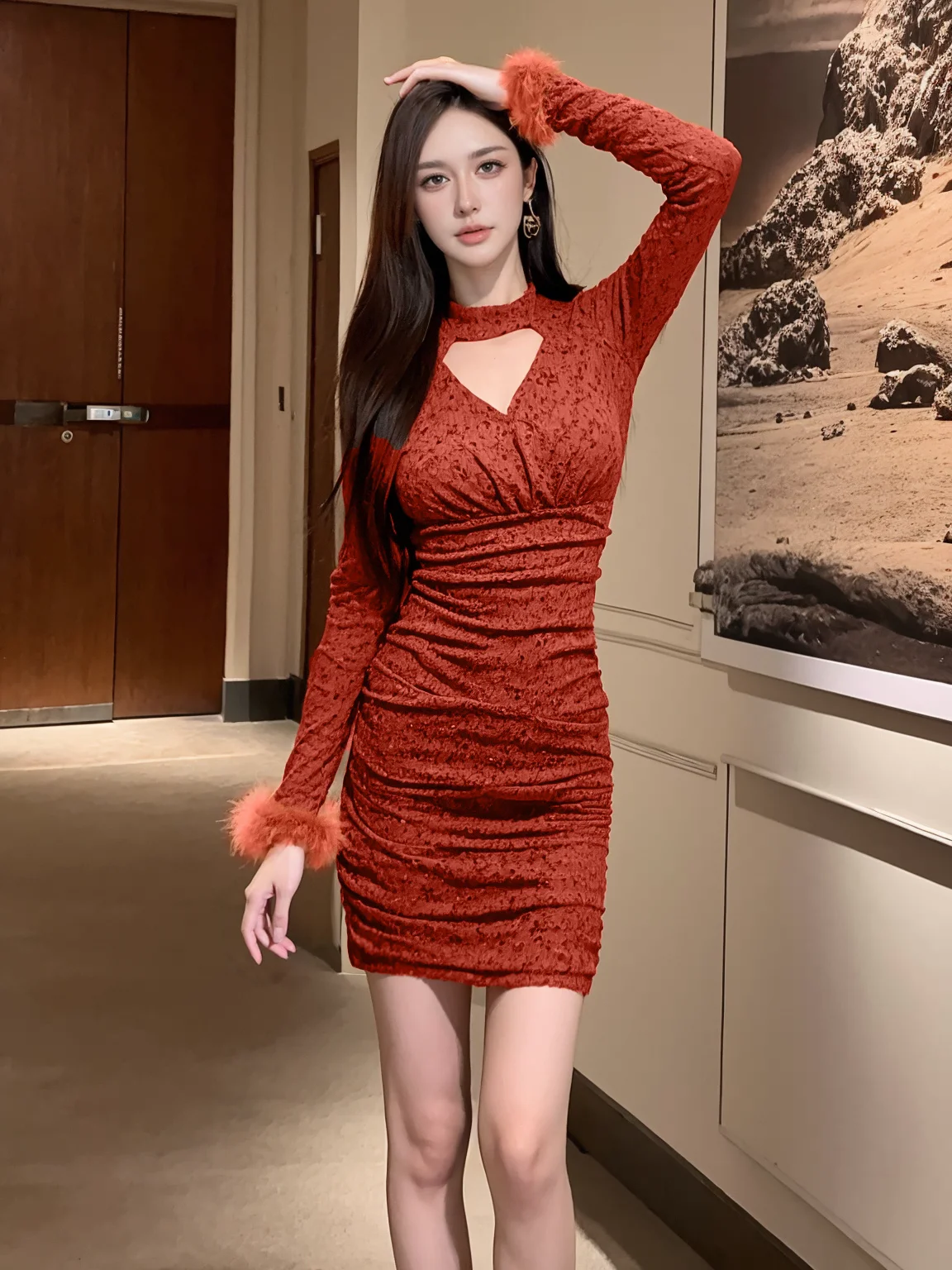 ชุดเดรสออกงานวันเกิดขนนกสไตล์ฝรั่งเศสสำหรับผู้หญิง ชุดราตรีสั้นเข้ารูปเซ็กซี่หรูหราสำหรับงานพรอม ชุดราตรีออกงานกลางคืนสำหรับผู้หญิง