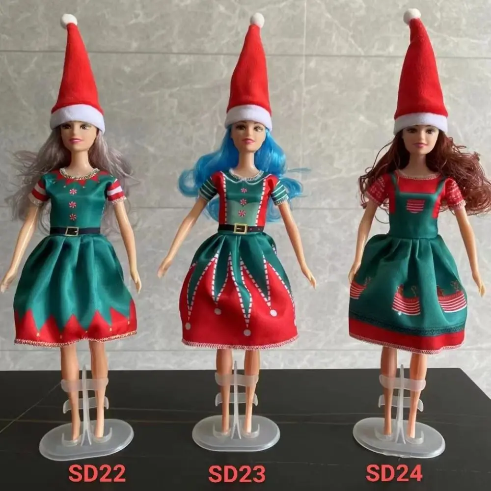 11.8inch 11.8inch Doll Clothes Christmas Elfs Series 30cm Doll Christmas Dress Kawaii Fashionable Christmas Doll Clothes