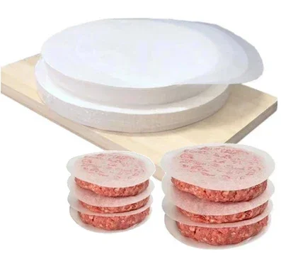 100Pcs/Lot Hamburger Frozen Patty Compartment Paper BBQ Oil Absorbent Paper Hamburger Press Patty Paper Food Mat