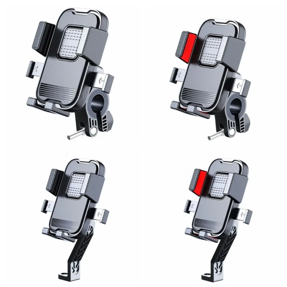 ABS Phone Holder Anti-Shaking Adjustable Phone Support Bracket Handlebar Mount Rearview Grip Cell Phone Rack Bicycle