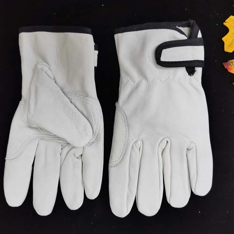 Labor Insurance Gloves Leather Outdoor Soft Sheepskin Durable Wear-resistant Welding Korean Version Driver Gloves