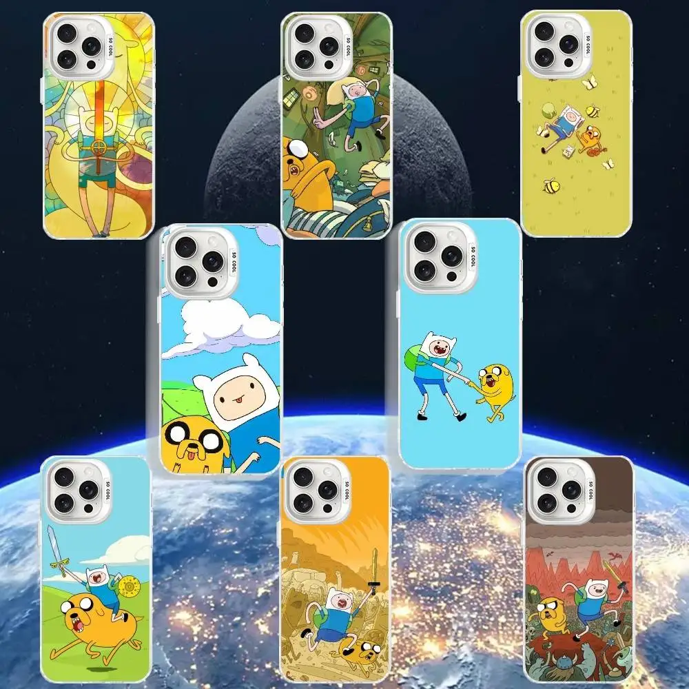 

Cartoon A- Adventure Time Finn Phone Case For iPhone 16,15,14,13,12,11,Mini,Pro,MAX White Matte Shockproof Cover