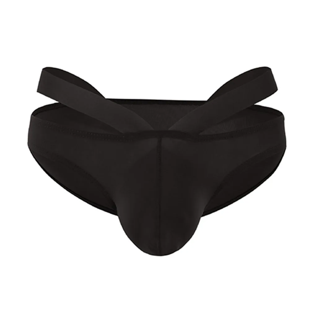 Men Solid Color Ice Silk Breathable Pouch Underwear Underpants Panties Briefs Low Waist Men's Underwear Briefs Slip For Men
