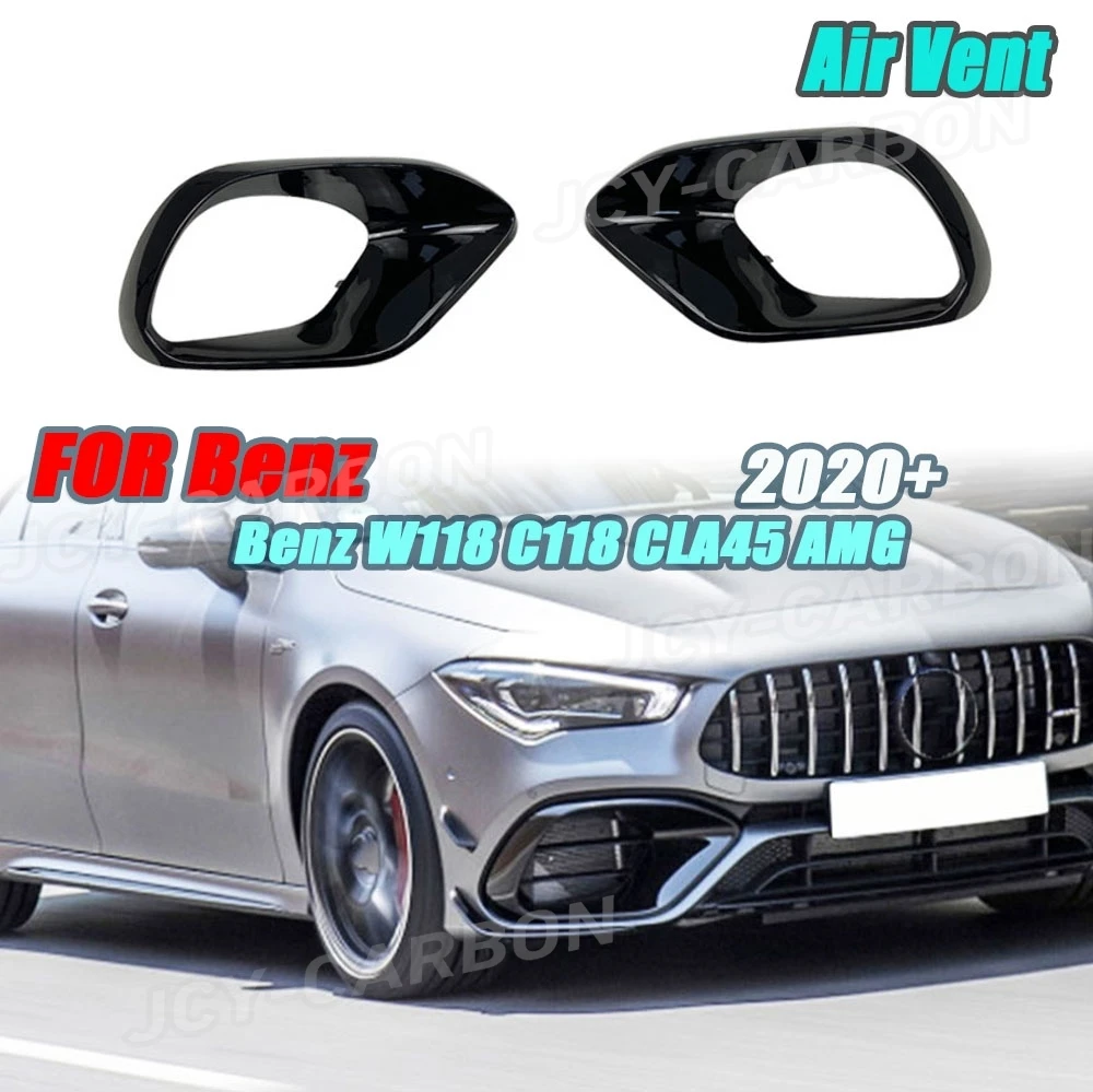 

For Mercedes Benz W118 C118 CLA45 AMG 2020+ Dry Carbon Fiber Car Front Bumper Lip Spoiler Splitters Flaps Apron Accessories