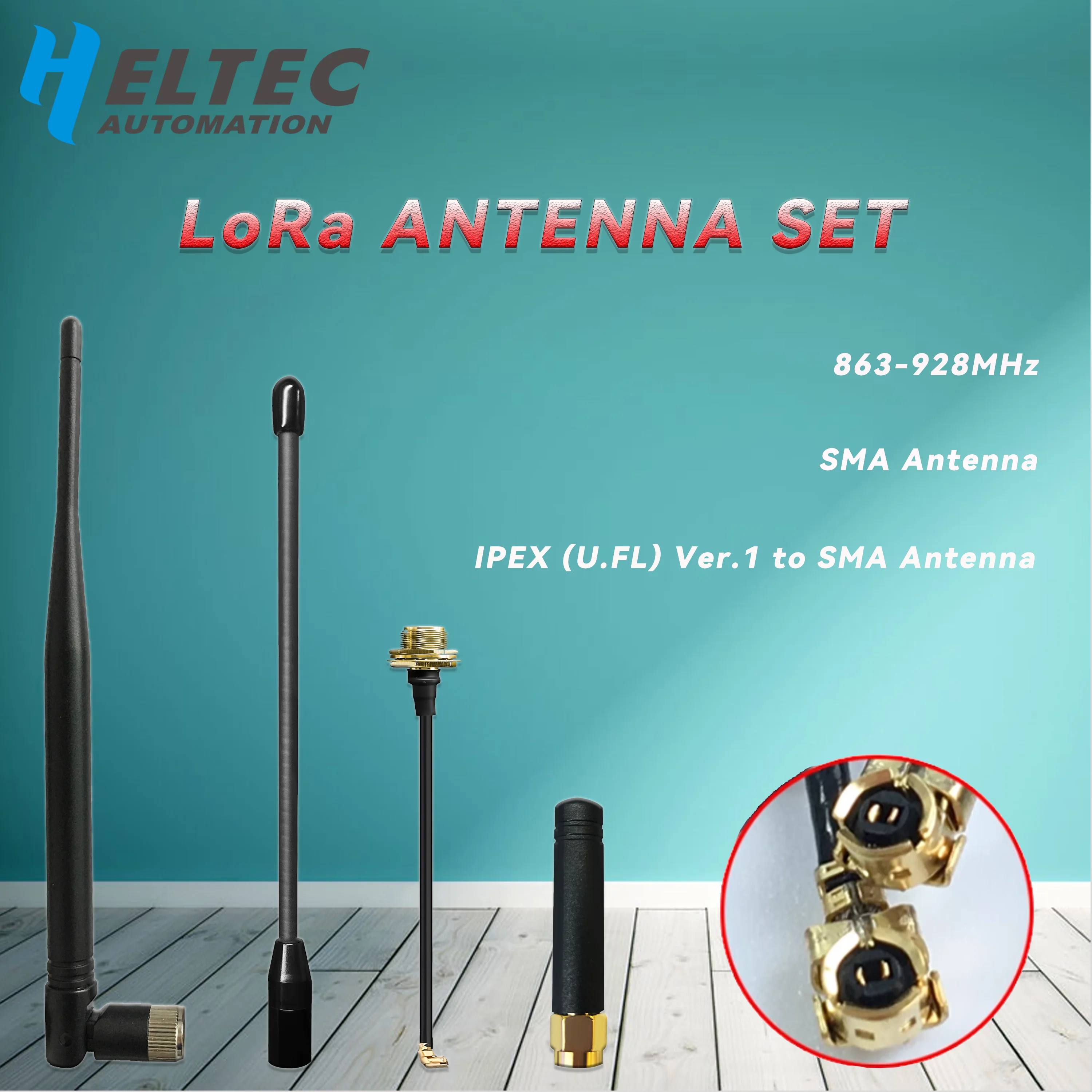 Heltec LoRa Gateway Soft  Antenna 1.2G SMA ﻿Male Wireless Module Figure Transmission Data High Gain 10dBi 17cm 902-928MHz