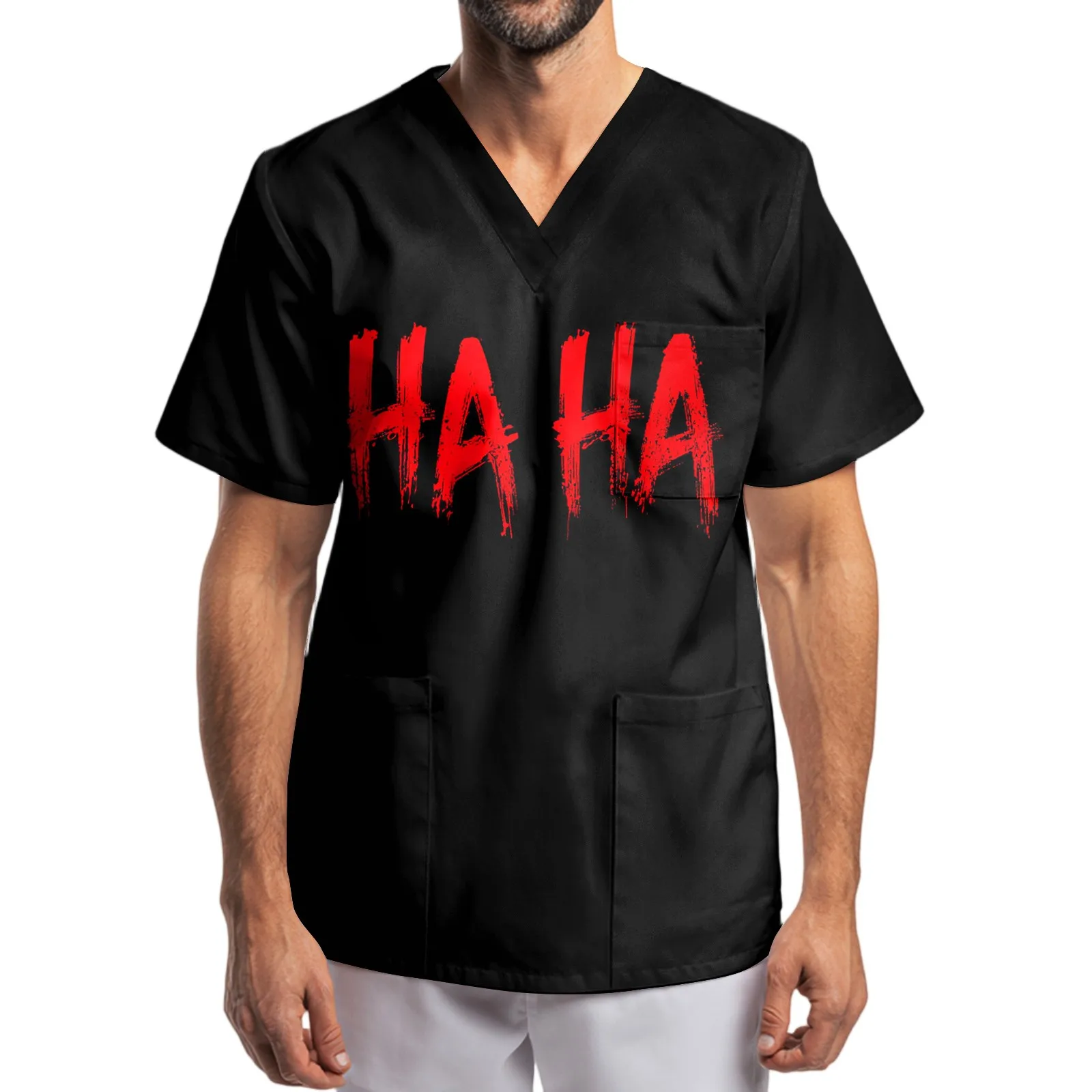 

Halloween Medical Scrub Top Spooky Nurse Uniform Funny Healthcare Tee Creepy Doctor Workwear Cute Hospital Costume