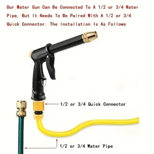 Cập nhật việc dọn dẹp xe hơi và hộ gia đình của bạn, 1 khẩu súng lục áp suất cao, hoàn hảo để làm vườn và làm việc ở sân sau 12 Áp lực nước bán hàng chính - №4