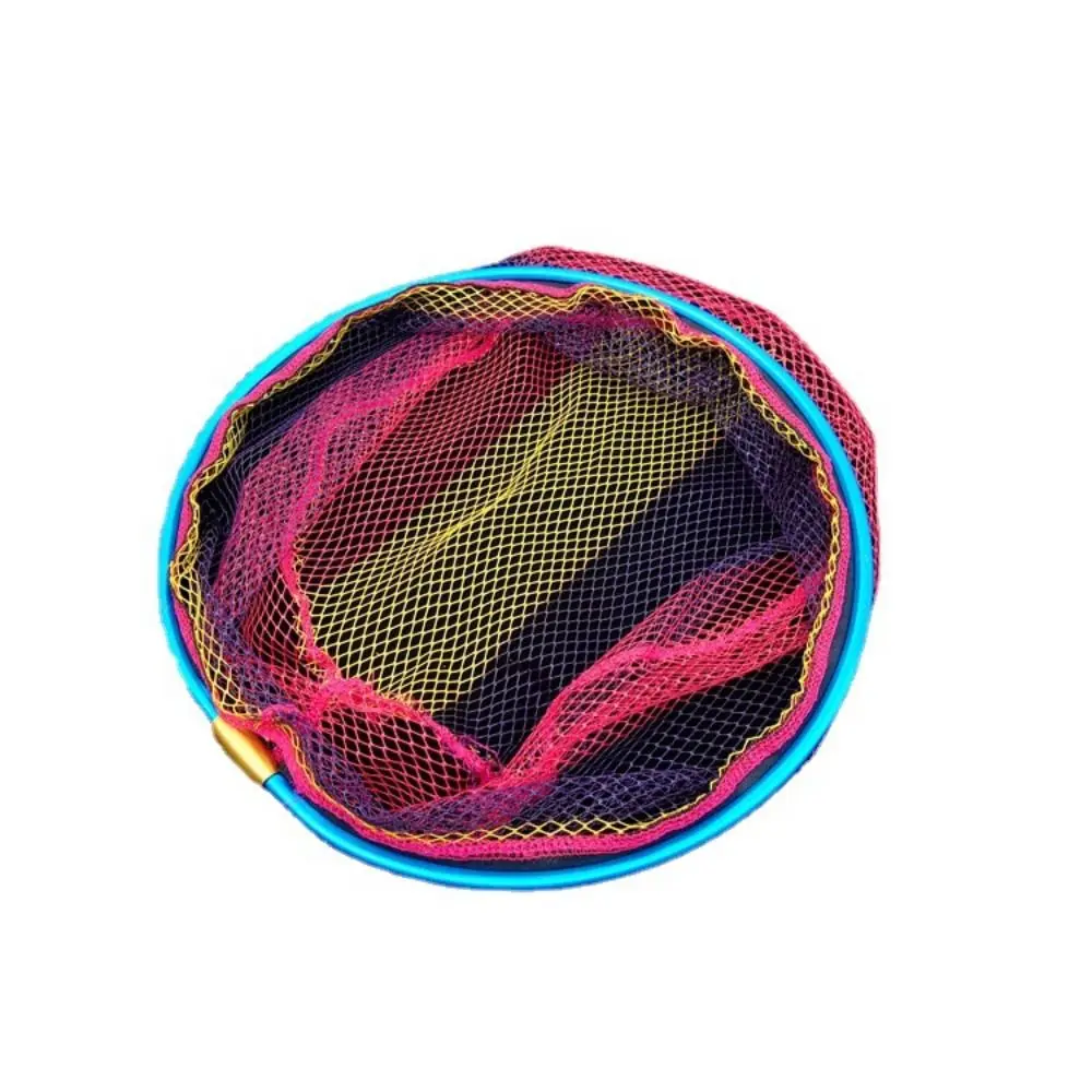 Aluminum Alloy Fishing Nets Head Fishing Scoop Colorful Fishing Hand Net 30-45cm Foldable Mesh Landing Net Landing Fishing