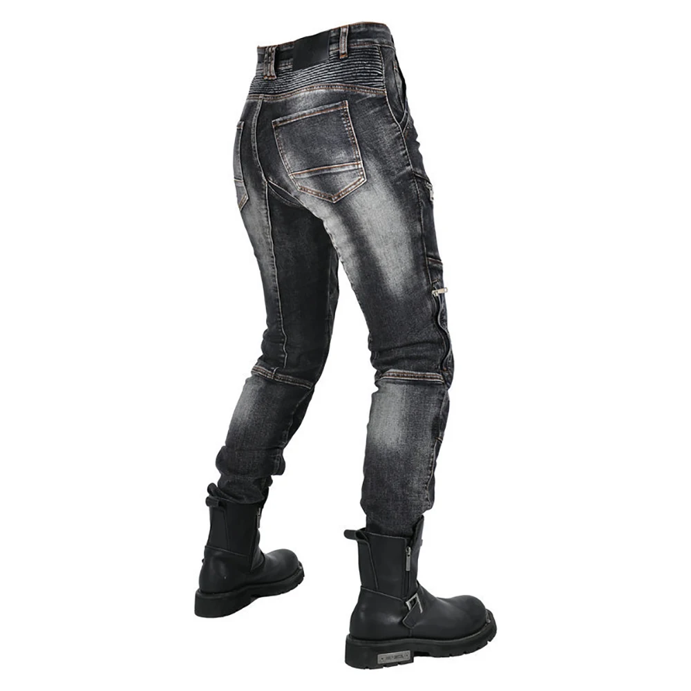 Frauen Retro Motorrad Jeans reißen und fallen widerstands fähige Motorrad fahren Schutz hose Motocross Reise Sicherheits ausrüstung