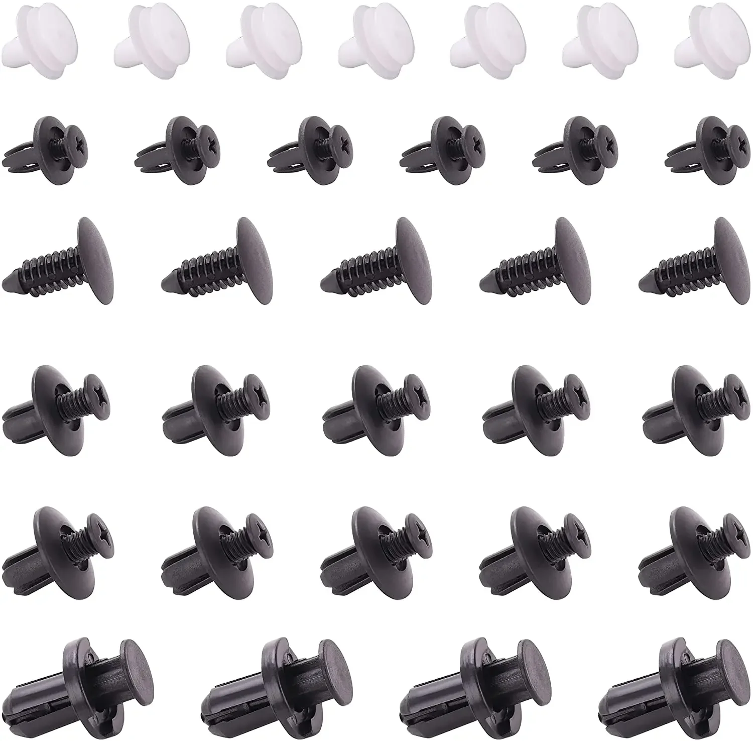 100pcs Mixed Auto Fastener Clip Car Body Push Retainer Pin Rivet Bumper Door Trim Panel Retainer Fastener Kit Car Accessories