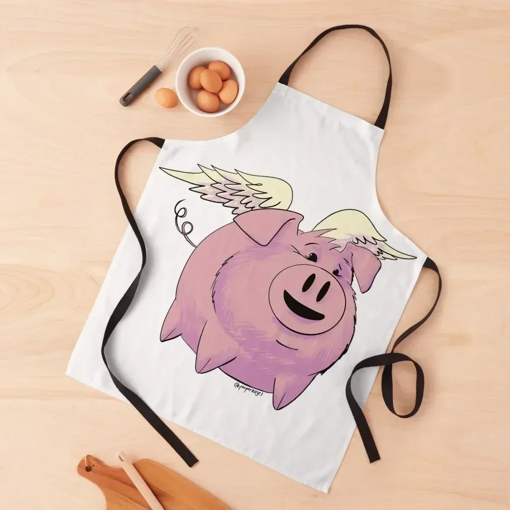 

Flying Piggy Apron Chef Accessories Hairdressing For Woman Kitchen Novel Kitchen Accessories Apron