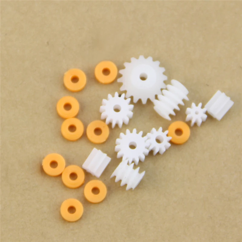 A2UD 16 Kinds Shaft Gears Spindle Gears Gear-B 2MM 2.3MM 3MM 3.17MM 4MM Worm Plastic